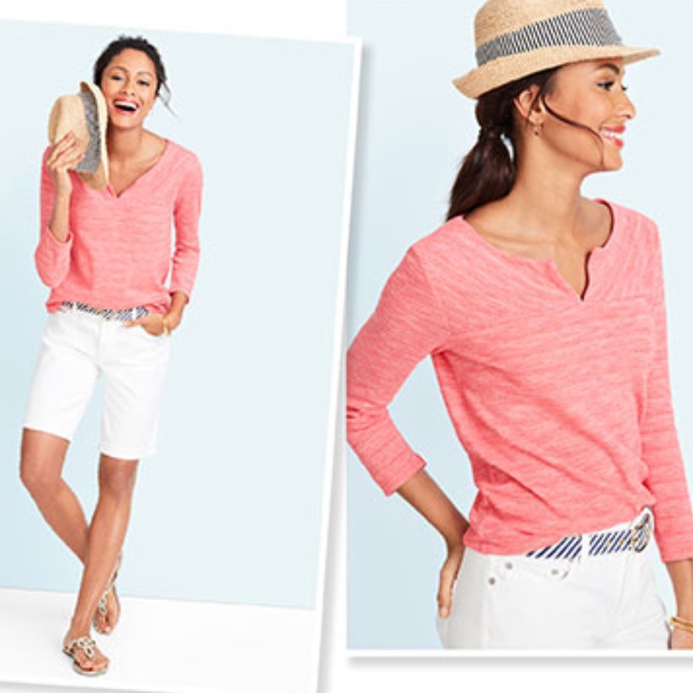 LIKE NEW T by Talbots Split Neck Pullover SZ XL
